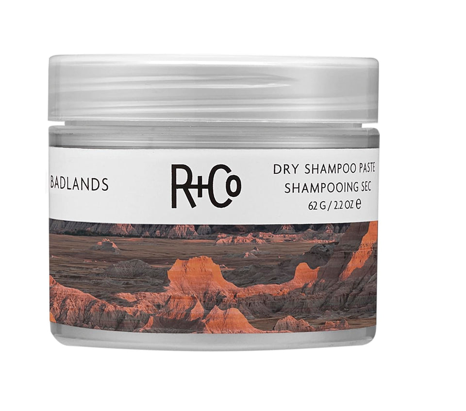 R+Co Badlands front packaging showing jar and label, clarifying product identity and use