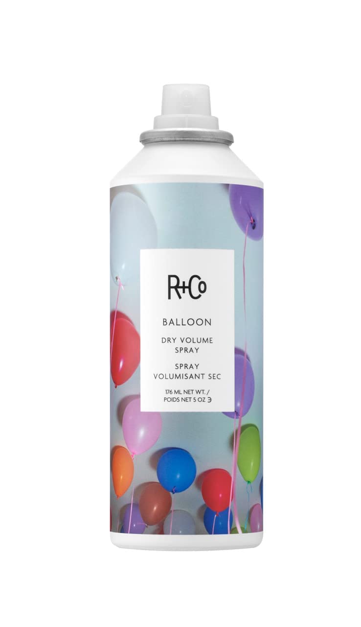 R+Co bottle front view showing branding and lightweight volume benefit
