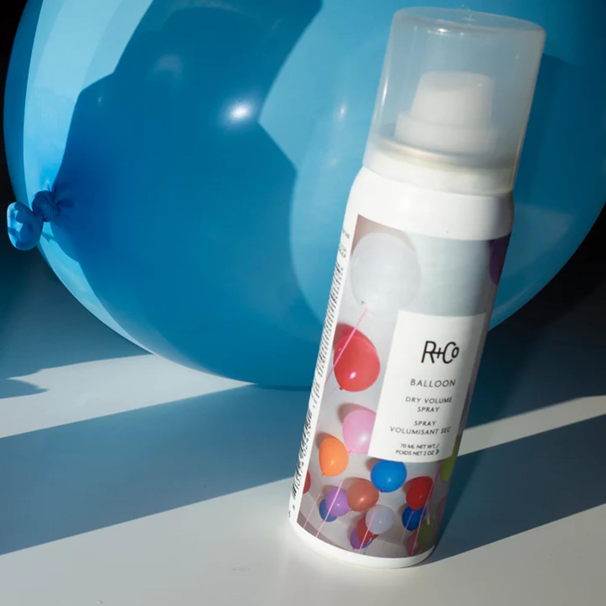 R+Co fine mist texture close-up illustrating instant lift and oil control benefit