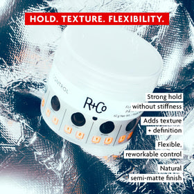 R+Co Control paste texture closeup illustrating creamy workable consistency