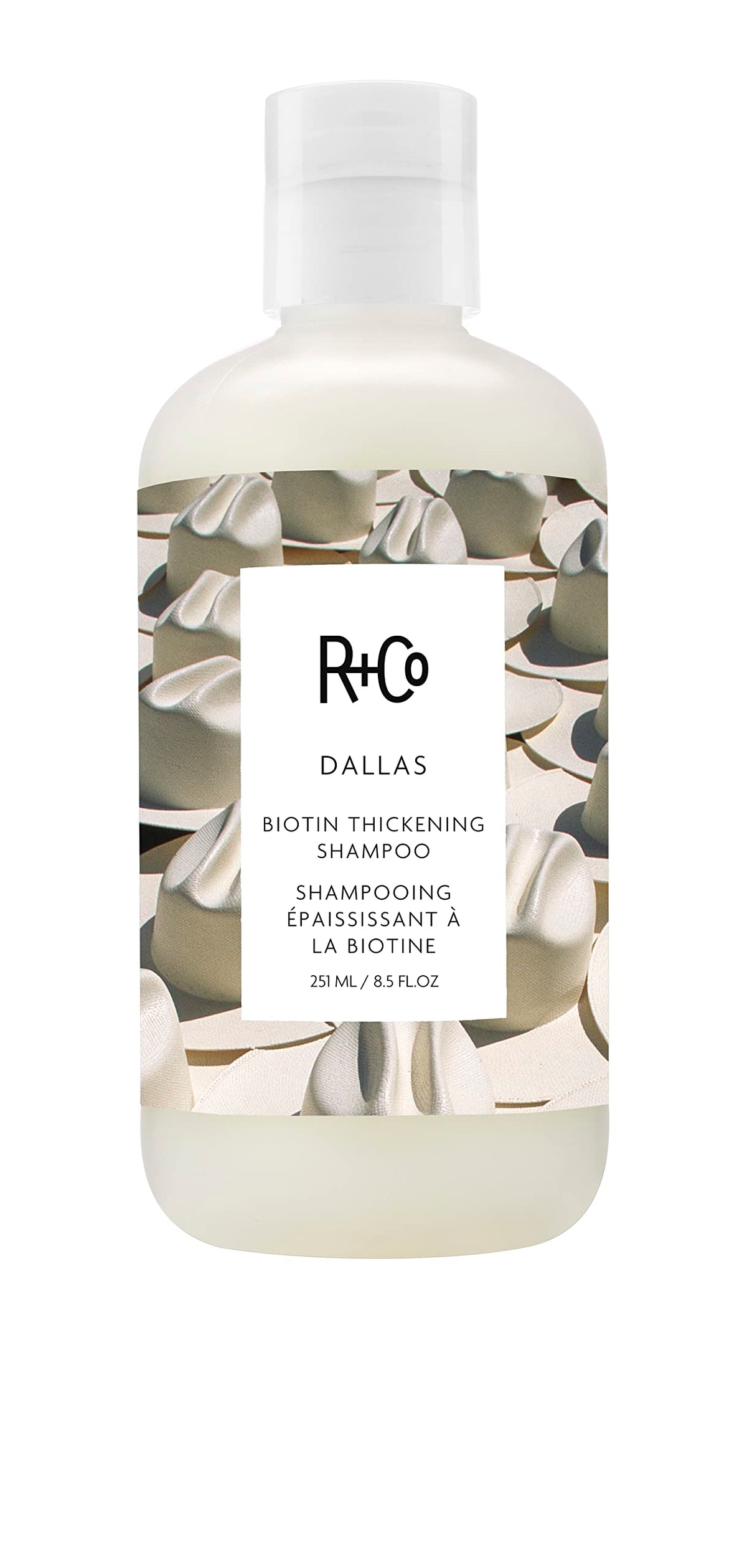 R+Co Dallas front bottle view showing clean design and product benefit