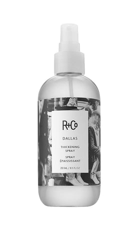 R+Co Dallas front packaging showing 8.5 oz spray and branding for salon volume