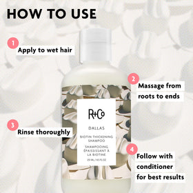 R+Co Dallas bottle beside ruler showing size and travel-friendly convenience