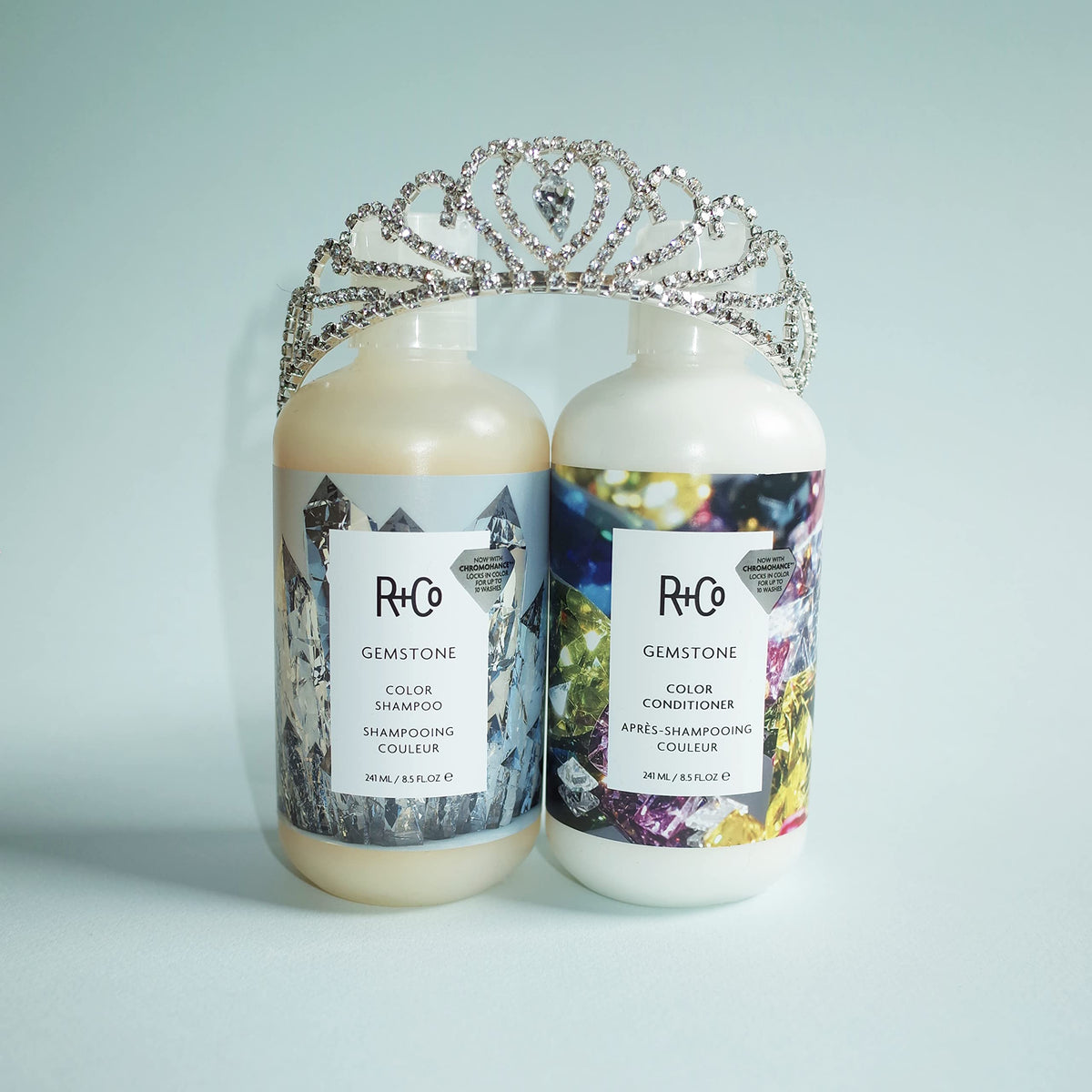 R+Co Gemstone cream texture on hand demonstrating smooth, hydrating formula