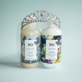 R+Co Gemstone cream texture on hand demonstrating smooth, hydrating formula