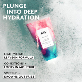 R+Co High Dive being applied to damp hair to reduce frizz and smooth