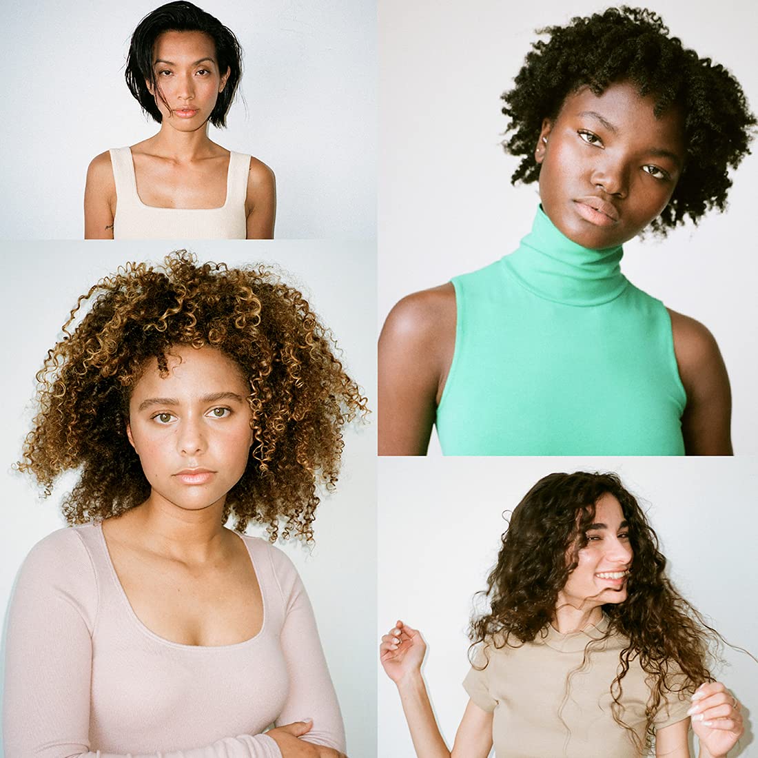 R+Co HIGH DIVE applied to damp hair demonstrating frizz reduction