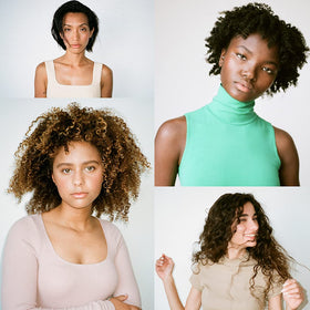 R+Co HIGH DIVE applied to damp hair demonstrating frizz reduction