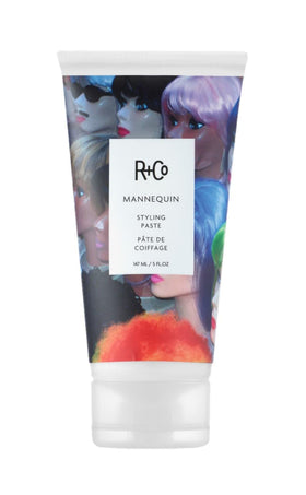 R+Co MANNEQUIN front jar showing product and matte finish benefits