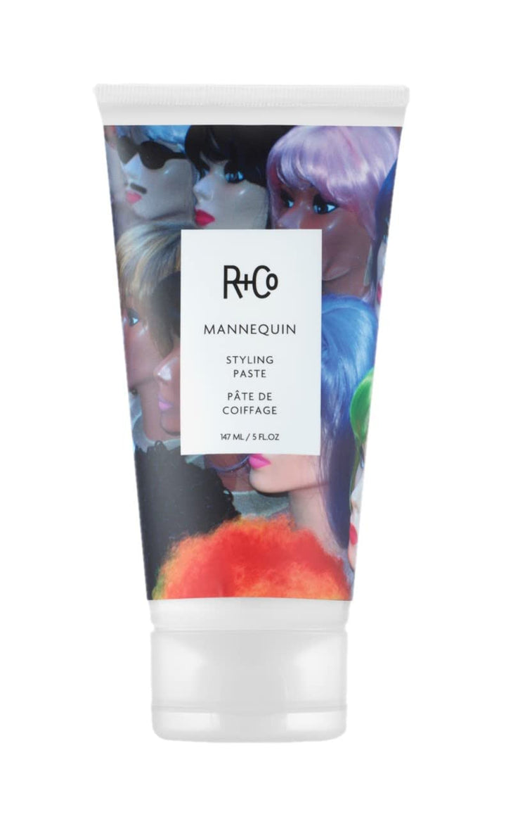 R+Co MANNEQUIN front jar showing product and matte finish benefits