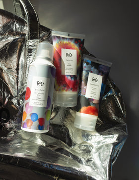 R+Co MANNEQUIN applied from hand to hair showing easy distribution