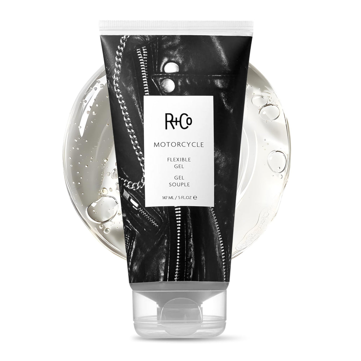 R+Co Motorcycle front packaging showing jar and branding for clear product ID and benefit