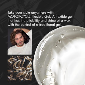 R+Co Motorcycle gel texture close-up highlighting smooth consistency and shine