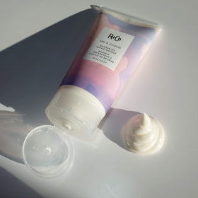 R+Co On A Cloud open jar label view highlighting product name and ingredient focus for trust