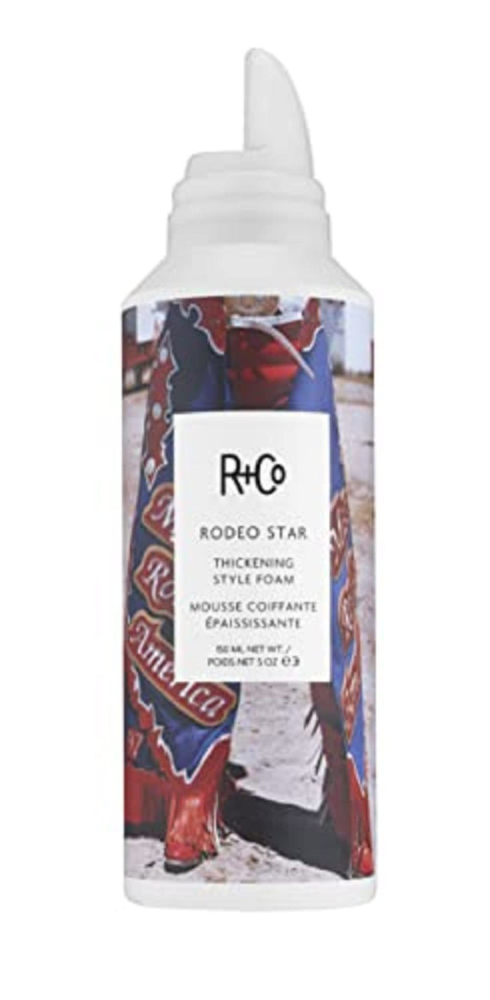 R+Co Rodeo Star front packaging showing bottle and label, conveys lightweight volume