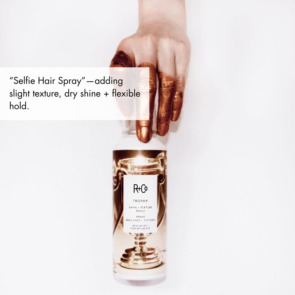 R+Co Trophy in a styling setup, illustrating quick-refresh and polished results