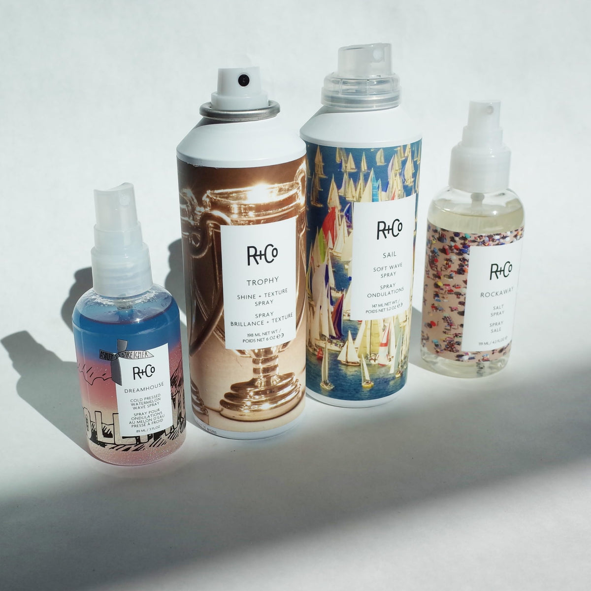 R+Co Trophy ingredients label close-up, showing formula details and benefits