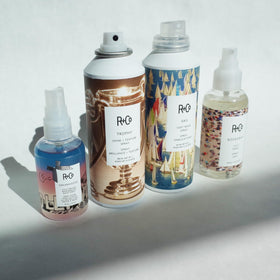 R+Co Trophy ingredients label close-up, showing formula details and benefits