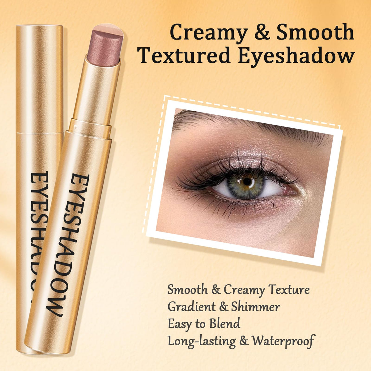 Re. Misoo applied on eyelid before and after demonstrating easy blending and finish