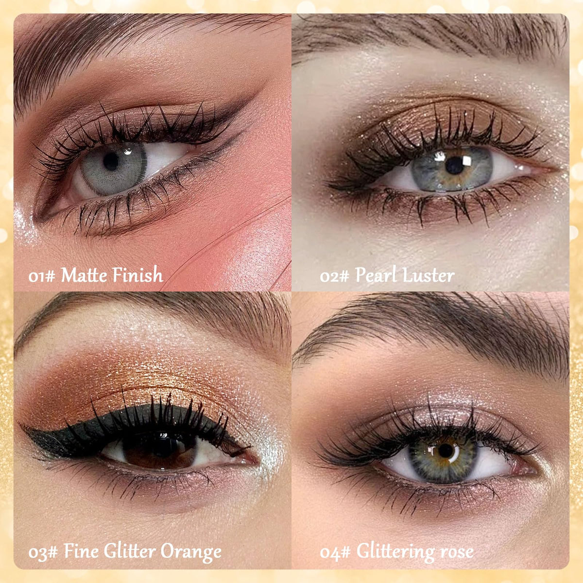 Re. Misoo creamy glitter texture detail highlighting smooth, buildable formula benefit