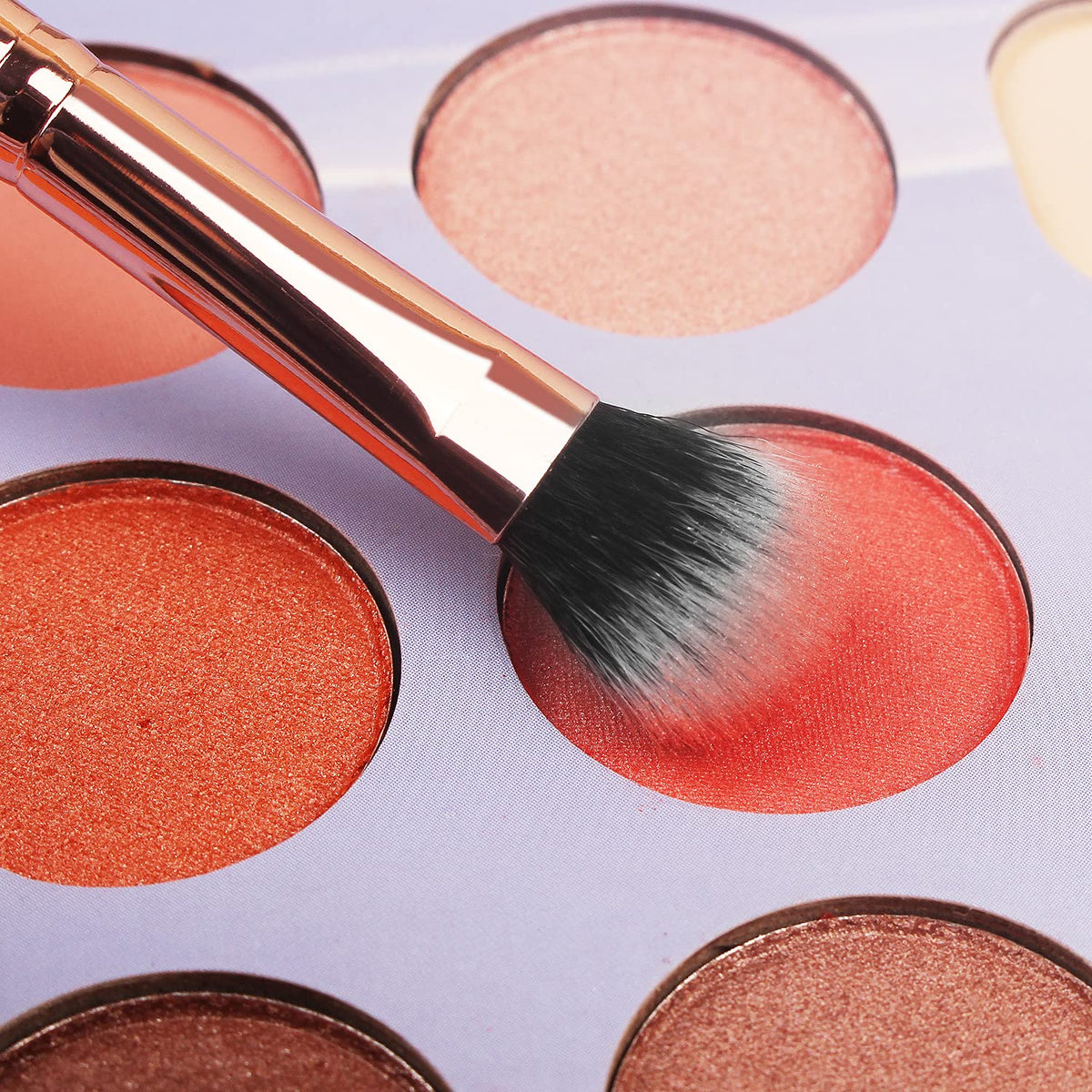 Real Perfection synthetic bristles close-up showing soft texture for smooth application
