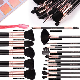 Real Perfection brushes laid out to display included tools for complete looks