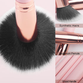 Real Perfection brushes laid out full set for versatile full-face application