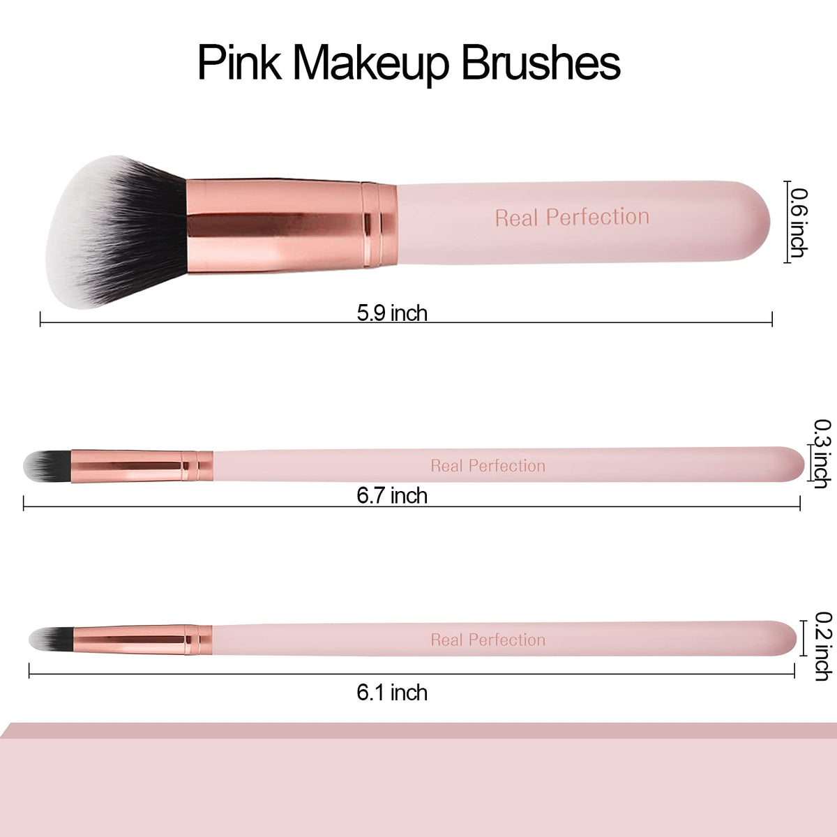 Real Perfection foundation brush applying product evenly for flawless base