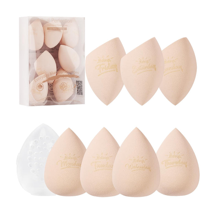 Real Perfection front packaging showing beige sponge set and benefits