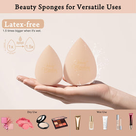 Real Perfection rounded blender overhead for even foundation blending