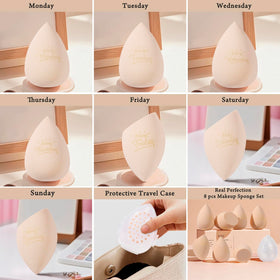 Real Perfection sponges with weekday labels for hygienic rotation