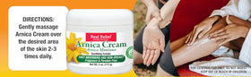 Real Relief label close-up listing paraben-free and hypoallergenic benefits