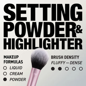 Real Techniques close-up of UltraPlush synthetic bristles illustrating soft texture and smooth blending