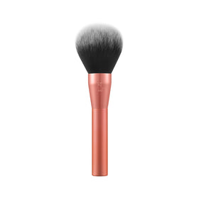 Real Techniques brush head close-up shows dense UltraPlush bristles for smooth blending
