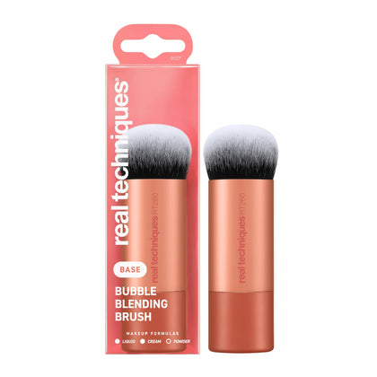 Real Techniques bubble brush front view showing round head for quick coverage