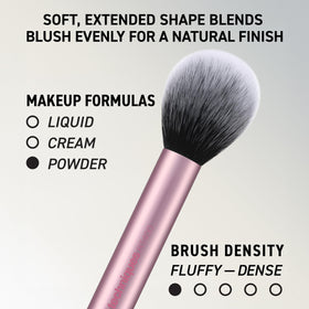 Real Techniques Deluxe Crease Brush in use blending eyeshadow for seamless edges