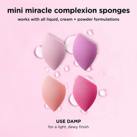 Real Techniques mini sponge held in hand to show travel size and portability benefit