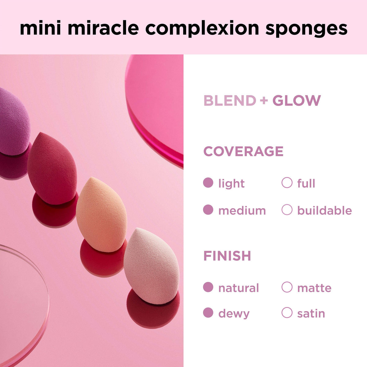 Real Techniques mini sponge with foundation drops illustrating cream product compatibility