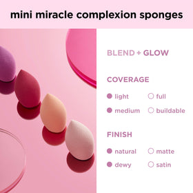 Real Techniques mini sponge with foundation drops illustrating cream product compatibility