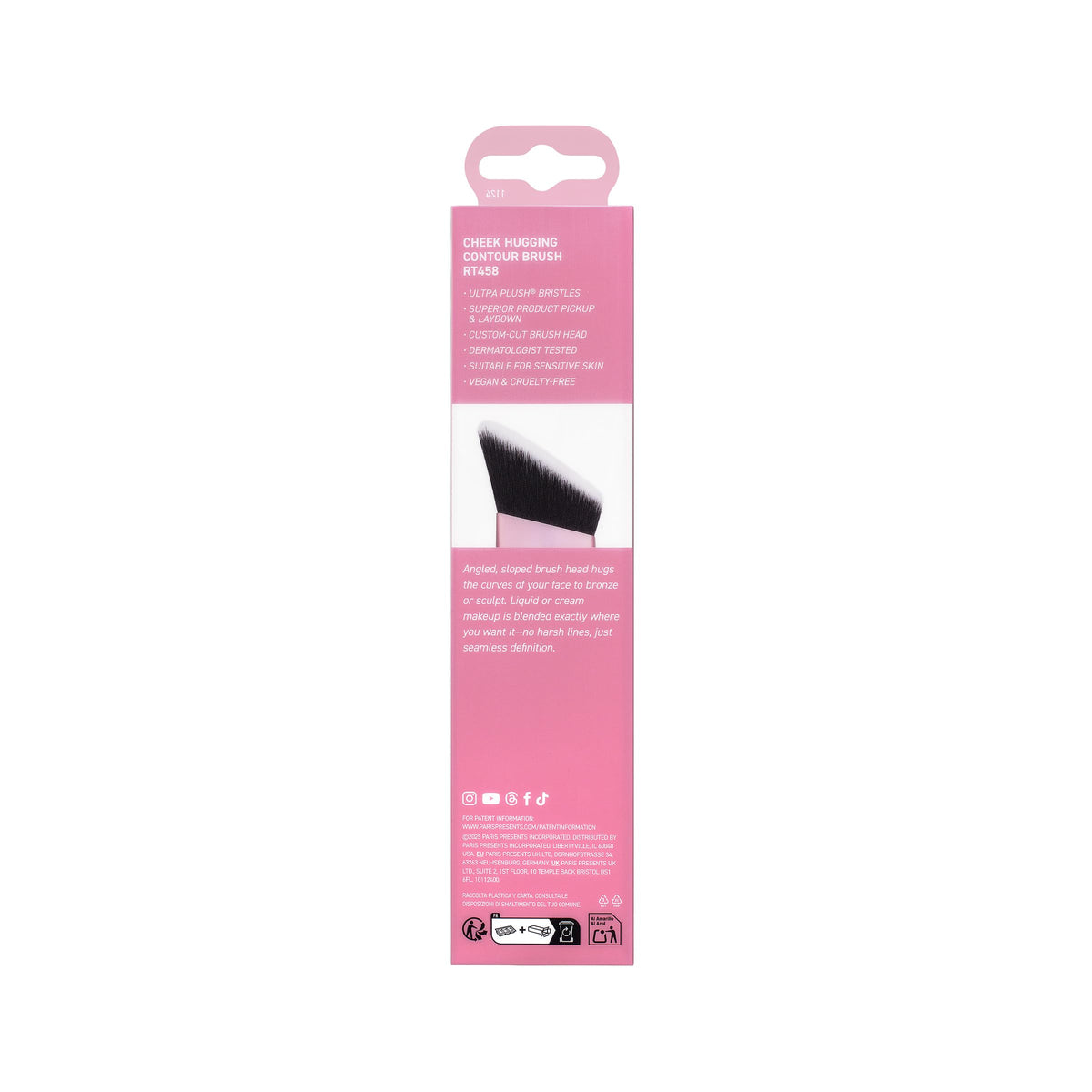 Real Techniques packaging and label view highlighting cruelty-free benefit