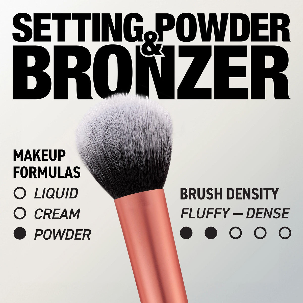 Real Techniques brush bristle close-up highlighting plush synthetic fibers for soft blending