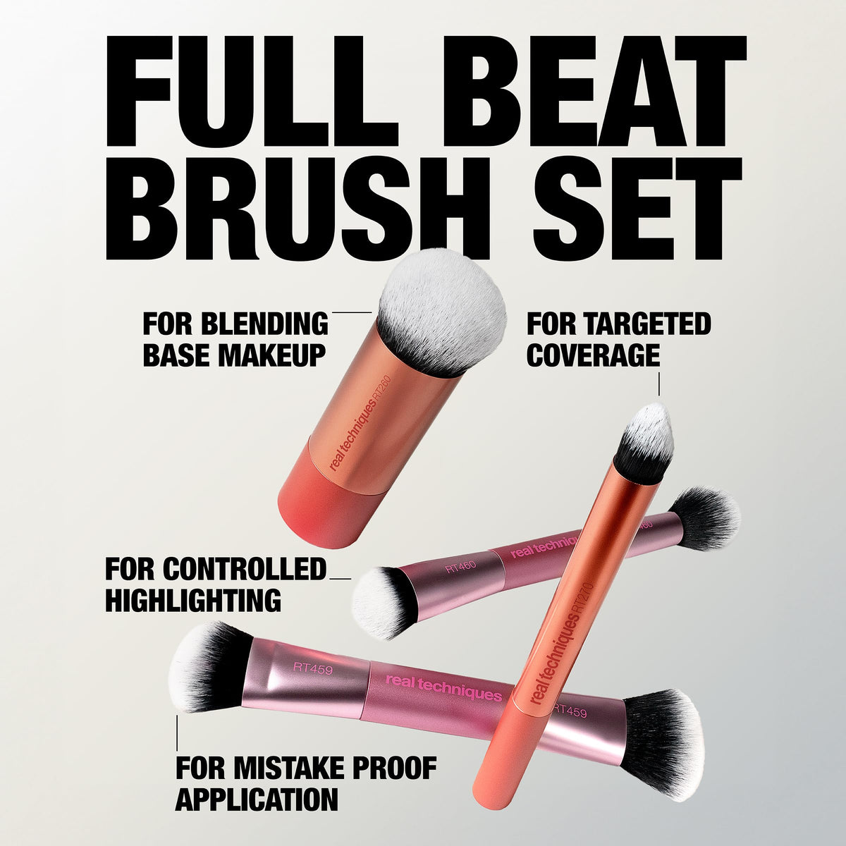 Real Techniques RT270 spot concealer close-up bristles for precise blemish coverage