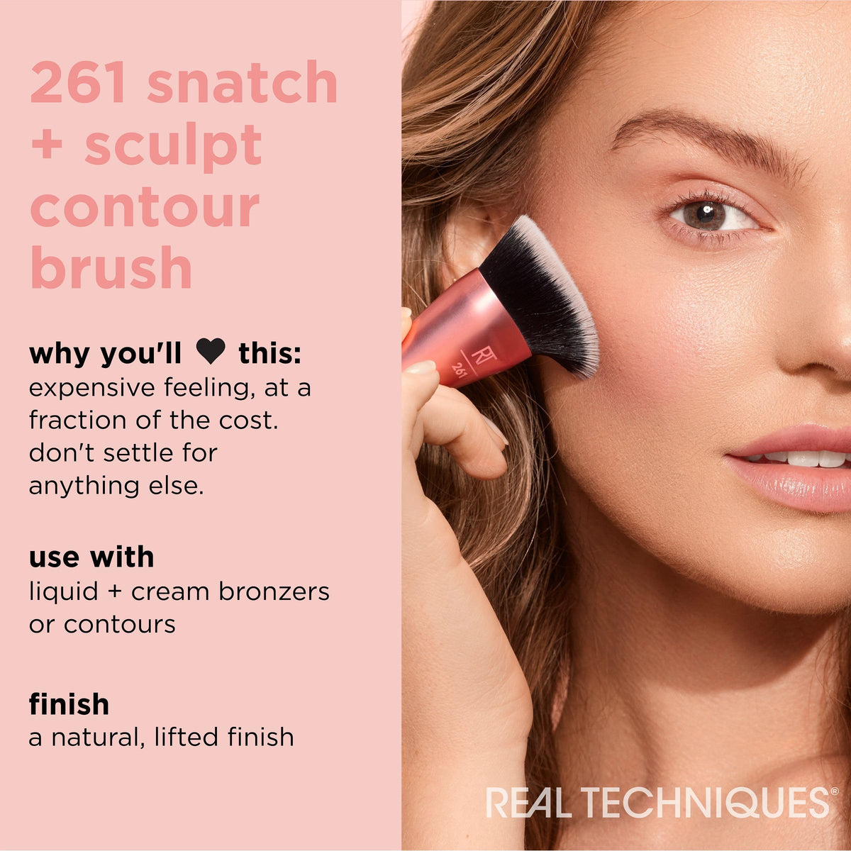Real Techniques close-up of dense synthetic bristles for smooth buffing