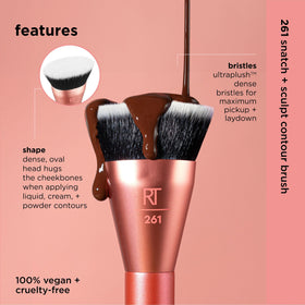 Real Techniques handle label visible for brand authenticity and grip benefit