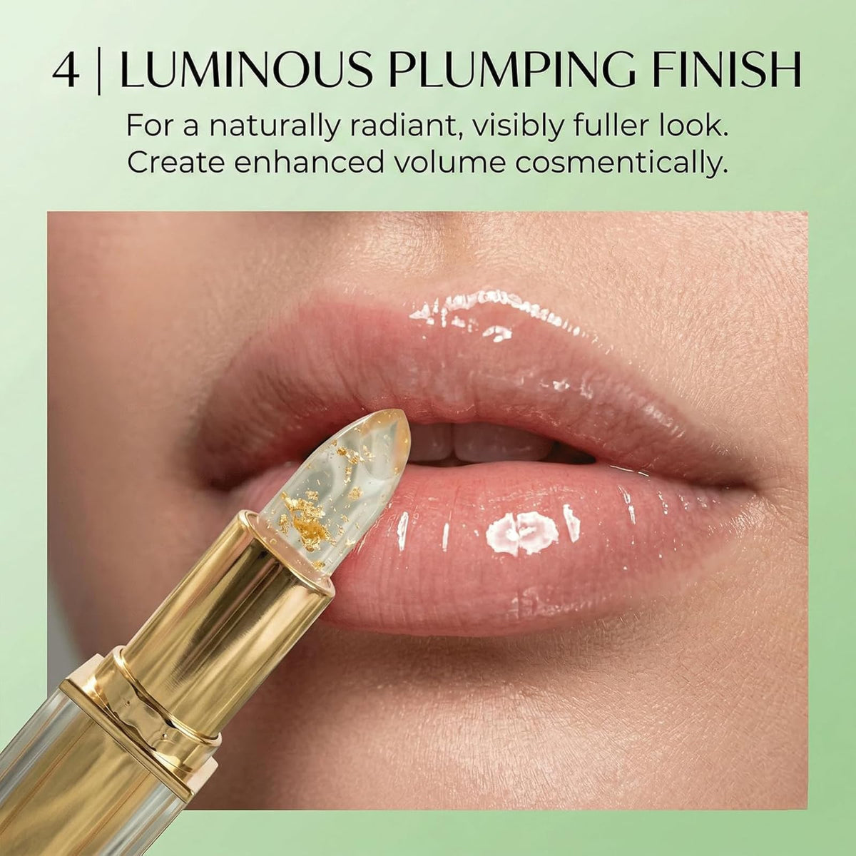 REATIFUL applying lipstick in mirror, illustrates effortless daily use