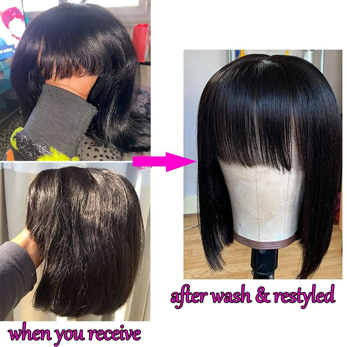 Rebasar lifestyle image of woman wearing wig outdoors for realistic everyday styling inspiration