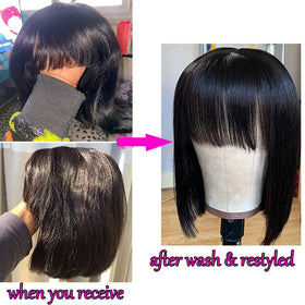 Rebasar lifestyle image of woman wearing wig outdoors for realistic everyday styling inspiration