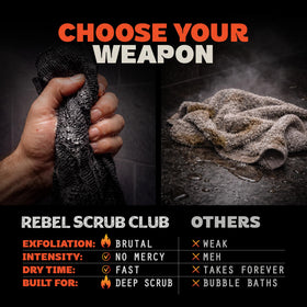 REBEL SCRUB CLUB hanging to dry quickly to prevent odors and mildew
