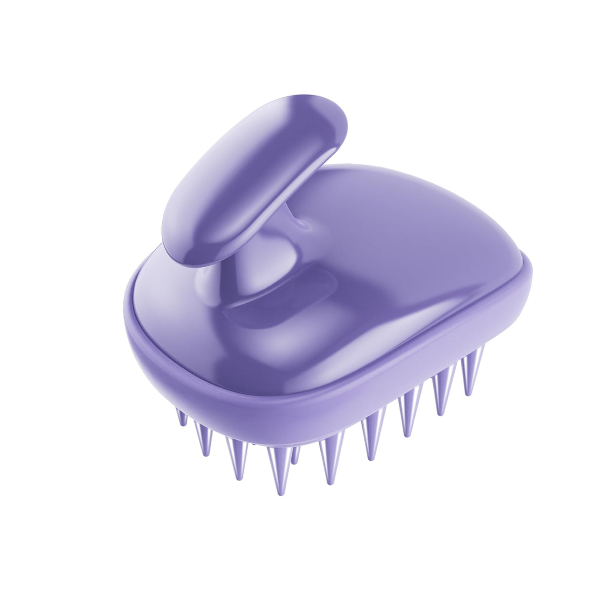 Rebex close-up of soft silicone outer bristles for gentle scalp massage and detangling