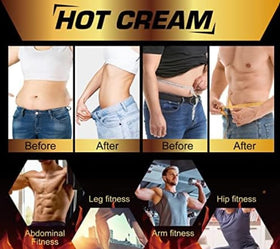 REBODUM applied to abdomen before workout to increase targeted sweat